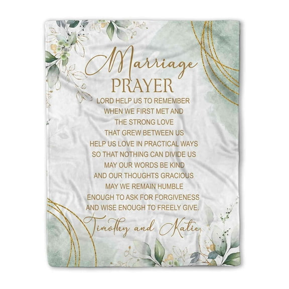 Customizaholic Christian Blanket, Custom Name Blanket, Scripture Blanket, Bible Verse Blanket, Couple Blanket, Wedding Gifts, Wedding Gift For Couple