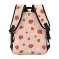 thumbnail image 4 of Rateoe Strawberries Pattern Casual Backpack for School, Work, Travel – Adjustable Straps, Multiple Compartments – Ergonomic Design, Fits Laptops and Tablets, 4 of 5