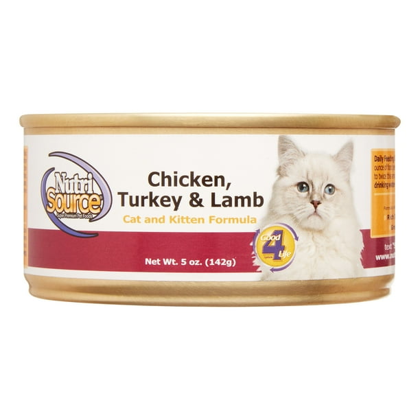 NutriSource Chicken, Turkey & Lamb Cat and Kitten Formula Wet Cat Food
