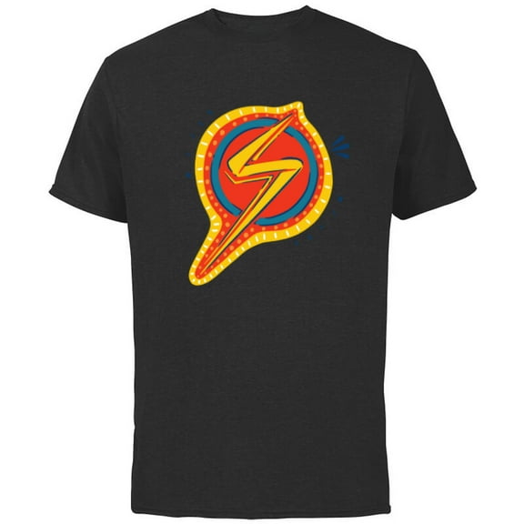 Marvel Studios’Ms. Marvel Animated Logo - Short Sleeve Cotton T-Shirt for Adults - Customized-Black