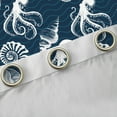 thumbnail image 4 of Manfei Kawaii Octopus Print Blackout Curtains Set of 2 (52x84 Each) for Kid, Ocean Cute Seashell Window Curtains, Cartoon Sealife Curtains and Drapes, Window Curtains Room Decor, 4 of 6