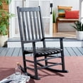 thumbnail image 2 of SAFAVIEH Shasta Outdoor Patio Traditional Rocking Chair, Black, 2 of 11