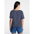 thumbnail image 3 of Time and Tru Women's Envelope Tee with Short Sleeves, Sizes XS-XXXL, 3 of 5