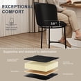 thumbnail image 5 of MultiHaven 25.8" Upholstered Swivel Bar Stool Set of 4,Counter Height Chair with Ergonomic Footrest for Kitchen Island - Black PU Leather, 5 of 11