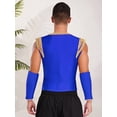 thumbnail image 4 of RUNQHUI Men's Medieval Pirate Vest Lace Up Medieval Renaissance Gothic Shirt with Sleeves Royal Blue M, 4 of 6