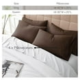 thumbnail image 2 of King Pillow Cases Set of 4, Luxurious, Ultra-Soft Brushed Microfiber Hotel Quality Pillowcases, Extra Large 20" x 40" for King Pillows, Chocolate Brown 4-Piece King (20 in x 40 in) 05 - Brown, 2 of 9