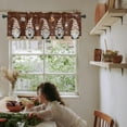thumbnail image 6 of Kitchen Curtains Valances, Coffee Gnome Brown Short Rod Pocket Valances for Windows for Bedroom, Bathroom, 1 Panel, 54" W x 18" L, 6 of 6
