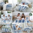 thumbnail image 5 of Abstract Grey 4 Piece Duvet Cover Set Full Size Blue Mottled Gradient Texture Farmhouse Soft Bedding Set Comforter Cover, 1 Duvet Cover 1 Flat Sheets and 2 Pillowcases, 5 of 9