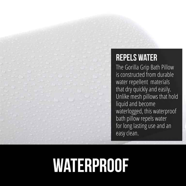 Gorilla Grip Bath Pillow 2-Panel White photo 5
