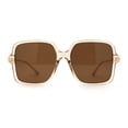 thumbnail image 1 of Womens Luxury Thin Metal Arm Mod Rectangle Butterfly Sunglasses Beige Brown, 1 of 5