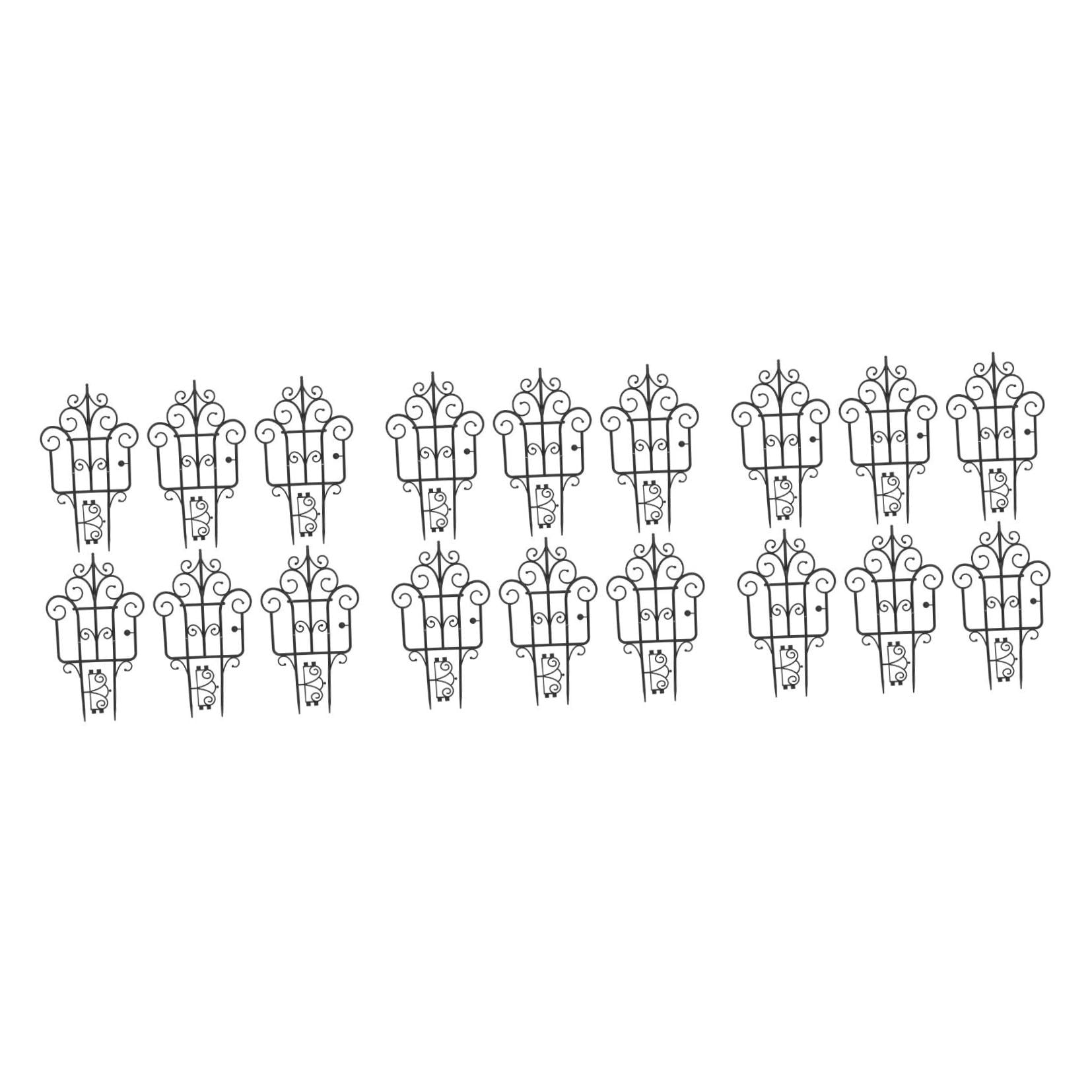 18 Sheets European Style Garden Edging Border Fence Plastic Lawn Creative Landscape Fence European Style Plastic Lawn Plant Border for Backyard