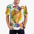 thumbnail image 2 of Lsque Sml Jeffy Pattern Golf Shirts for Men Dry Fit Print Moisture Wicking Performance Short Sleeve Polo Shirt-Large, 2 of 7