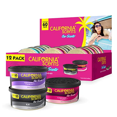 California Scents California Car Scents 12-Unit Counter Display/Assorted, 1.5 Ounce Cans (Pack of 12)