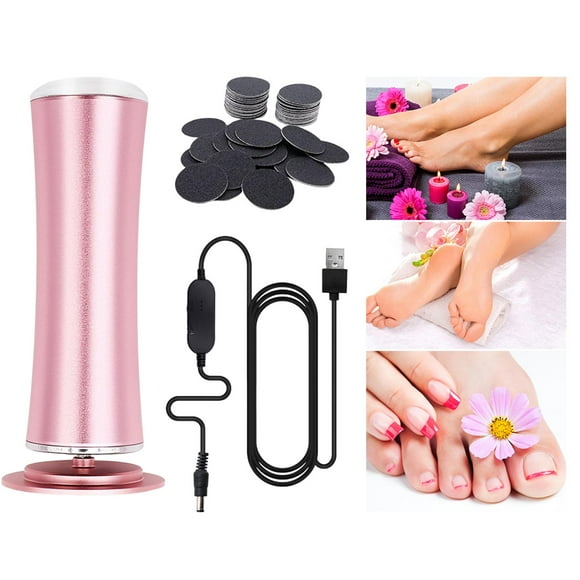 eléctricas Herramientas de pedicura recargables Amoladora de pies Talones agrietados Depurador portátil para hombres Mujeres Uso , Rosado Yinane limas eléctricas para pies