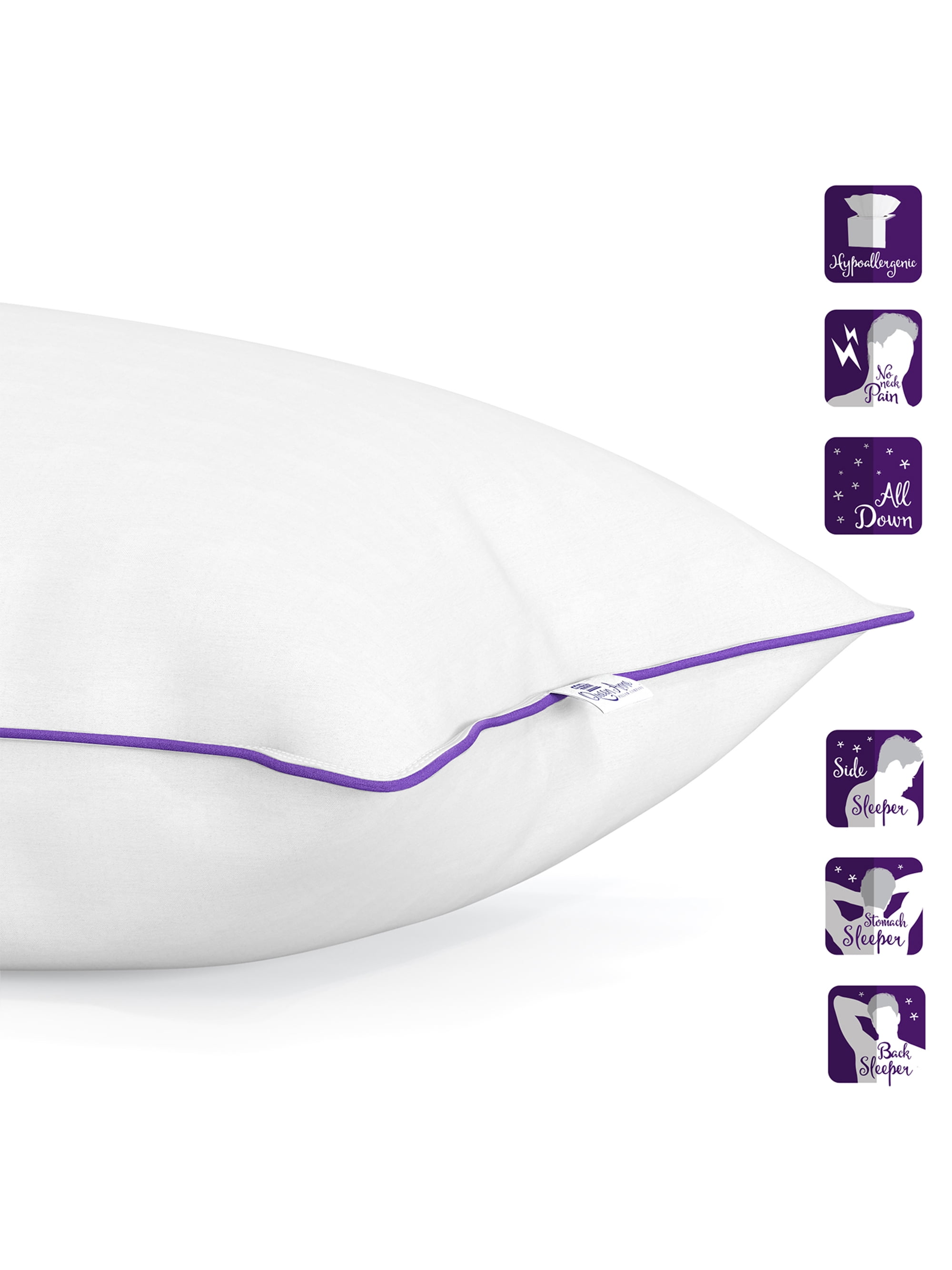 Queen Anne The Original Pillow Famous 100 European White Goose And