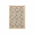 thumbnail image 1 of Modern Wall Art with Frame, Newspaper Nostalgic Background with Coffee Cups and Writing Art Print, Printed Fabric Poster for Bathroom Living Room, 23" x 35", Sand Brown and Umber, by Ambesonne, 1 of 2