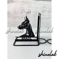 thumbnail image 3 of Shinelab Doberman Pinscher Dog Metal Bookends Pet Name Bookend Gift, Animal Desk Bookshelf Decor 5342, 3 of 3