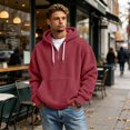 thumbnail image 6 of Zip Up Hoodie Men Polar Fleece Hooded Sweatshirt Mens Drawstring Long Sleeve Fall Fashion Streetwear, 6 of 7