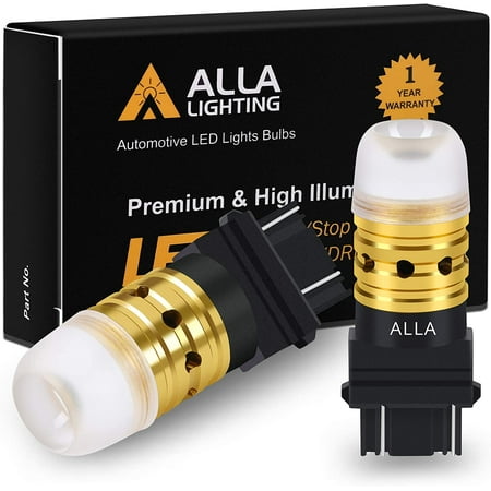 

Alla Lighting Mini T25 3156 3157 LED Bulbs Xtreme Super Bright 2525 20W SMD Turn Signal Lights Replacement P27/7W 3457NA 4157NA 3157A 3757NAK 3156NA 3157A 3057A 3057NA Amber Yellow