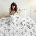 thumbnail image 3 of Princess and Star White Pattern Soft Sherpa Fleece Throw Blanket, Warm Cozy Plush Blanket for Sofa Bed Couch, All Season, 50"x60", 3 of 5