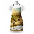 thumbnail image 3 of Giraffe Apron, South African Safari Wildlife Animals on Deserted Nature Sunset Scenery Photo Print, Unisex Kitchen Bib with Adjustable Neck for Cooking Gardening, Adult Size, Multicolor, by Ambesonne, 3 of 4