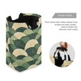 thumbnail image 3 of Yayeee Freestanding Laundry Hamper with Handle Collapsible Large Storage Basket for Clothes, Green Abstract Shapes, 3 of 7