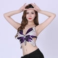 thumbnail image 2 of Sujetador de danza del vientre Sunnimix para mujer con lentejuelas púrpura, 2 of 8