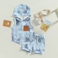 thumbnail image 2 of Kids Clothes Boys Boys' Shorts Set Outfits Spring Summer Hooded Printed Short-sleeved Training 18-24 Months 2t 3t 4t 5t 6t Outfits&Set T-Shirt Pocket Short Pants 2 Piece, 2 of 9