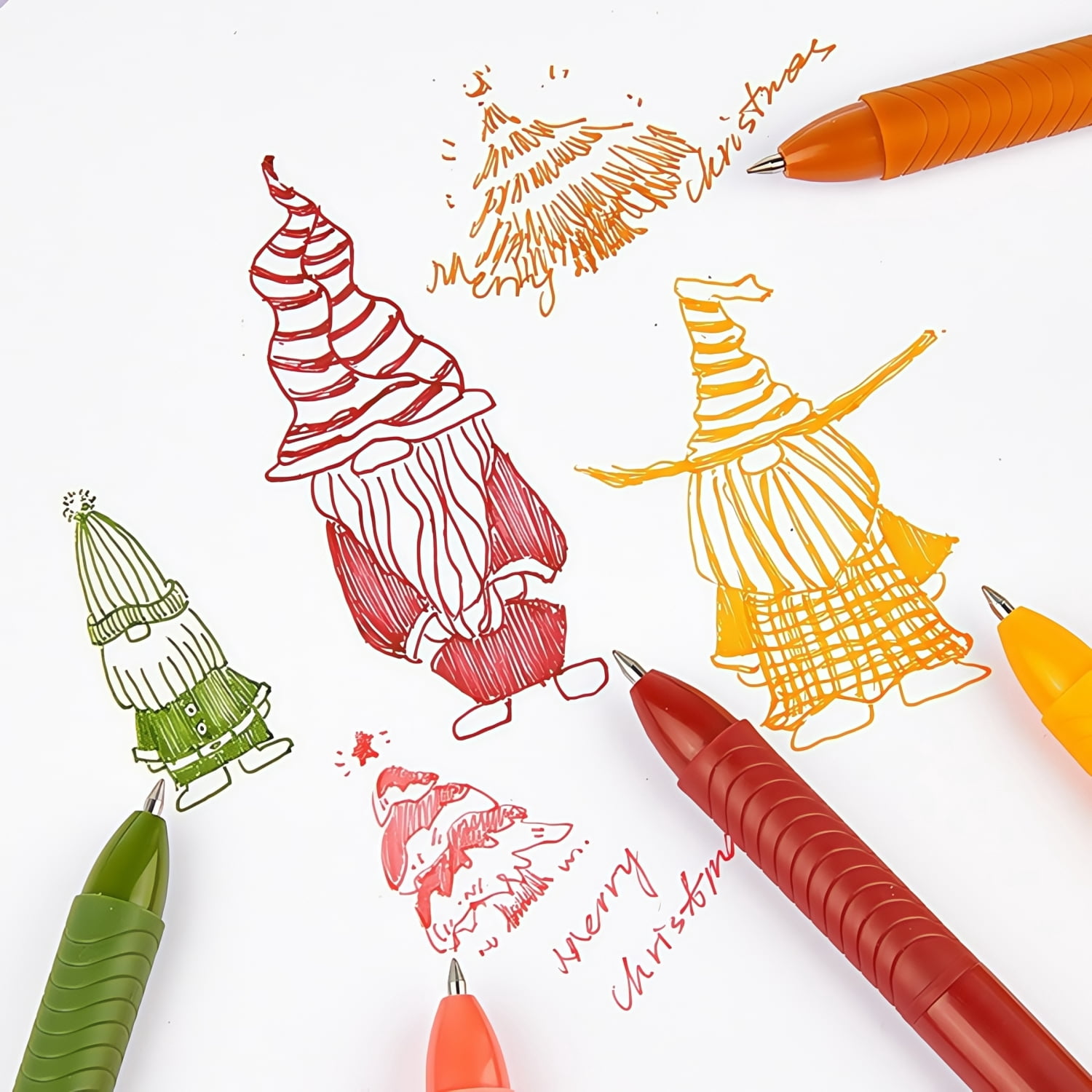 Retractable Gel Ink Pens, 0.5mm Extra Fine Point Tip, Journaling Smooth Writing Note Taking Coloring