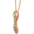thumbnail image 2 of 1/4 Carat T.W. Diamond 10kt Two-Tone Twist Pendant, 2 of 2