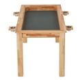 thumbnail image 5 of Danrelax Oak Board Game Table with Removable Table Top, 52" x 29" Play Area, PU Leather Playmat & 4 Cup Holders, Seats 4-6 Players, Dual-Purpose for Gaming & Dining, 5 of 12
