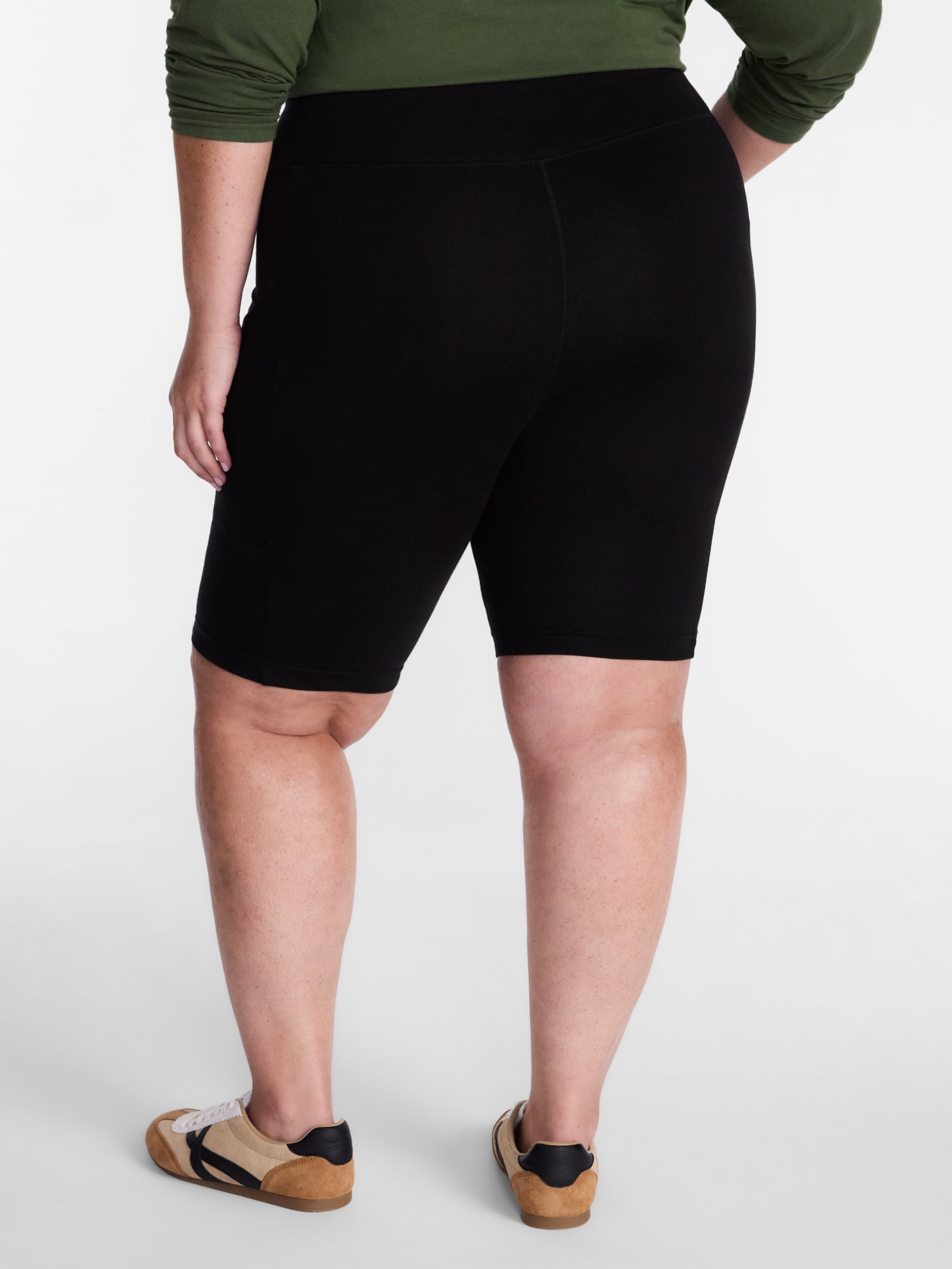 (2 pack) Terra & Sky Women's Plus Bike Short with Pocket, Sizes 0X-5X
