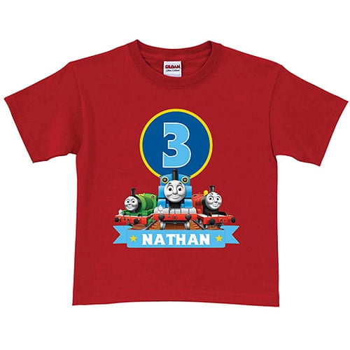Personalized Thomas & Friends Red Birthday Boys' TShirt In Sizes 2t