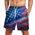 thumbnail image 2 of 250 Anniversary USA Shorts for Men 4th of July Independence Day Patriotic Shorts Drawstring Elastic Waist Summer Beach Shorts with Pockets, 2 of 4