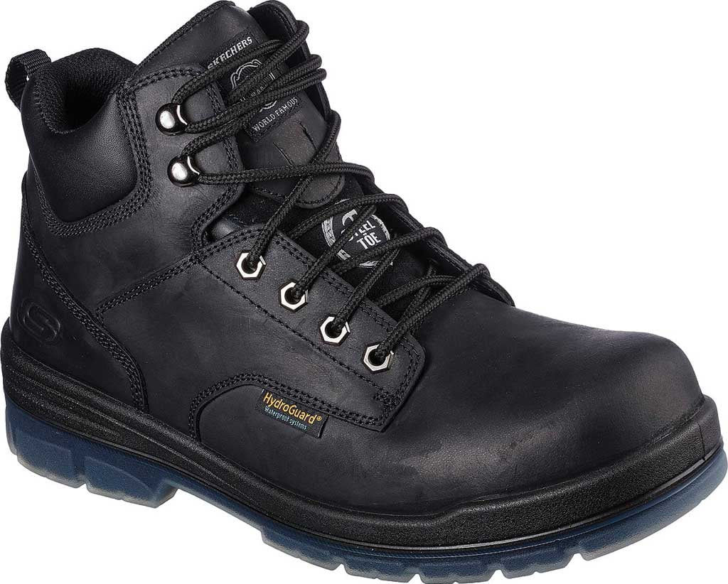 Men's Leather Lightweight Safety Boots Steel Toe Caps Lace Up Ankle Work Shoes 