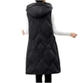 thumbnail image 5 of HTNBO Women's Oversized Long Down Vest Winter Outdoor Coats with Hood Long Puffer Vest Winter Coats Sleeveless Warm Jacket, 5 of 5