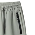 thumbnail image 4 of Ceisia Men's Summer Solid Color Quick-Dry Casual Shorts with Elastic Drawstring Waist Zippered Pockets 5/8 Length Sports Pants Khaki Gifts for Father 4X, 4 of 4
