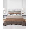 thumbnail image 3 of Farmhouse Brown Grey Twin Size Down Alternative Comforter, Lightweight Comforter Quilt Bedding Set with Pillow Shams Country Vintage Wooden All Seasons Bed Comforter Duvet Insert 68"x86", 3 of 7
