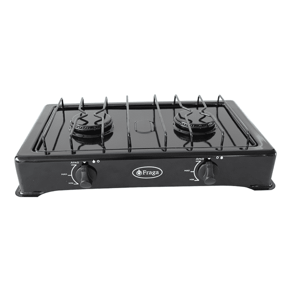 Parrilla Estufa Gas Anaquel 2 Quemadores P-602 Fraga negro 4 Fraga P602