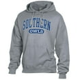 thumbnail image 2 of Men's Comfort Wash  Gray Southern Connecticut State Owls Lightweight Fleece Pullover Hoodie, 2 of 3