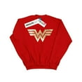thumbnail image 1 of DC Comics Girls Wonder Woman 84 Gold Emblem Sweatshirt, 1 of 3