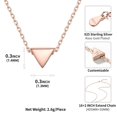 thumbnail image 5 of ChicSilver 925 Sterling Silver Necklace for Women, Simple Triangle Pendant Jewelry, Dainty Minimalist Silver Necklace Gift, 5 of 8