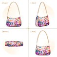 thumbnail image 7 of FORMRS Womens Shoulder Bag with Chain Strap Clutch Purse Cute Tote Handbag, Purple Colorful Circles, 7 of 7