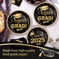 thumbnail image 2 of GuassLee 2025 Graduation Party Supplies Tableware Set - 100 Pcs Black Gold Graduation Plates and Napkins Class of 2025 Disposable Dinnerware for College High School Congrats Graduation Party favors, 2 of 7