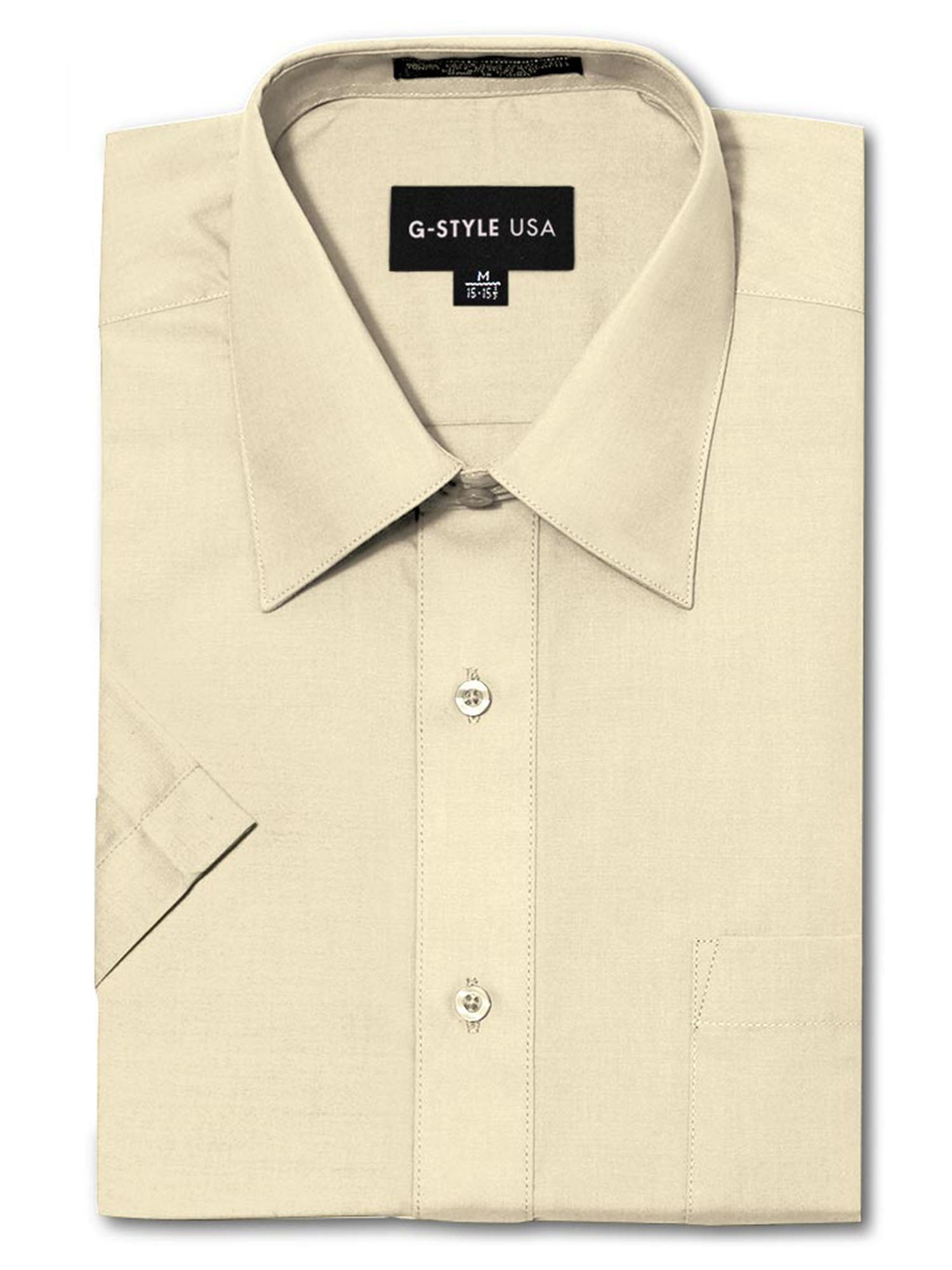 GStyle USA GStyle USA Men's Regular Fit Short Sleeve Solid Color