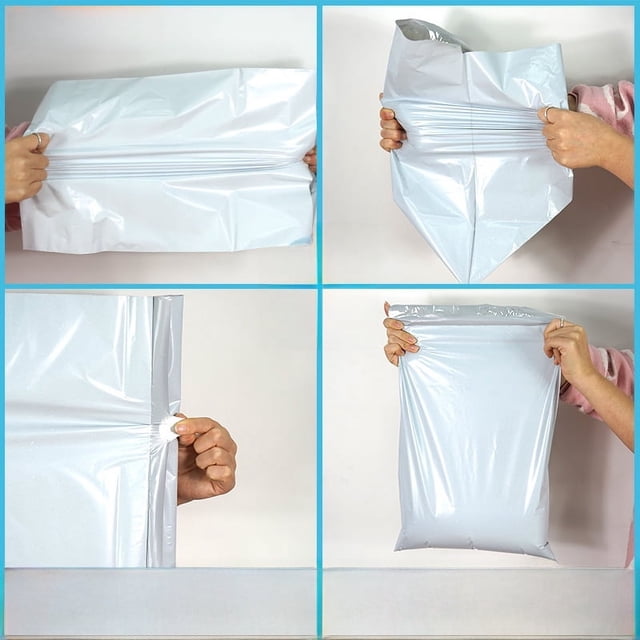 Bolsa de envío exprés blanca de 28 x 42 cm de grosor, bolsa de embalaje logístico, bolsa de embalaje impermeable para ropa