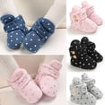 thumbnail image 6 of Fashion Warm Baby Girls Boys Toddler Pram Shoes Lined Boots Baby Snow Booties Crib Shoes BLACK M, 6 of 8