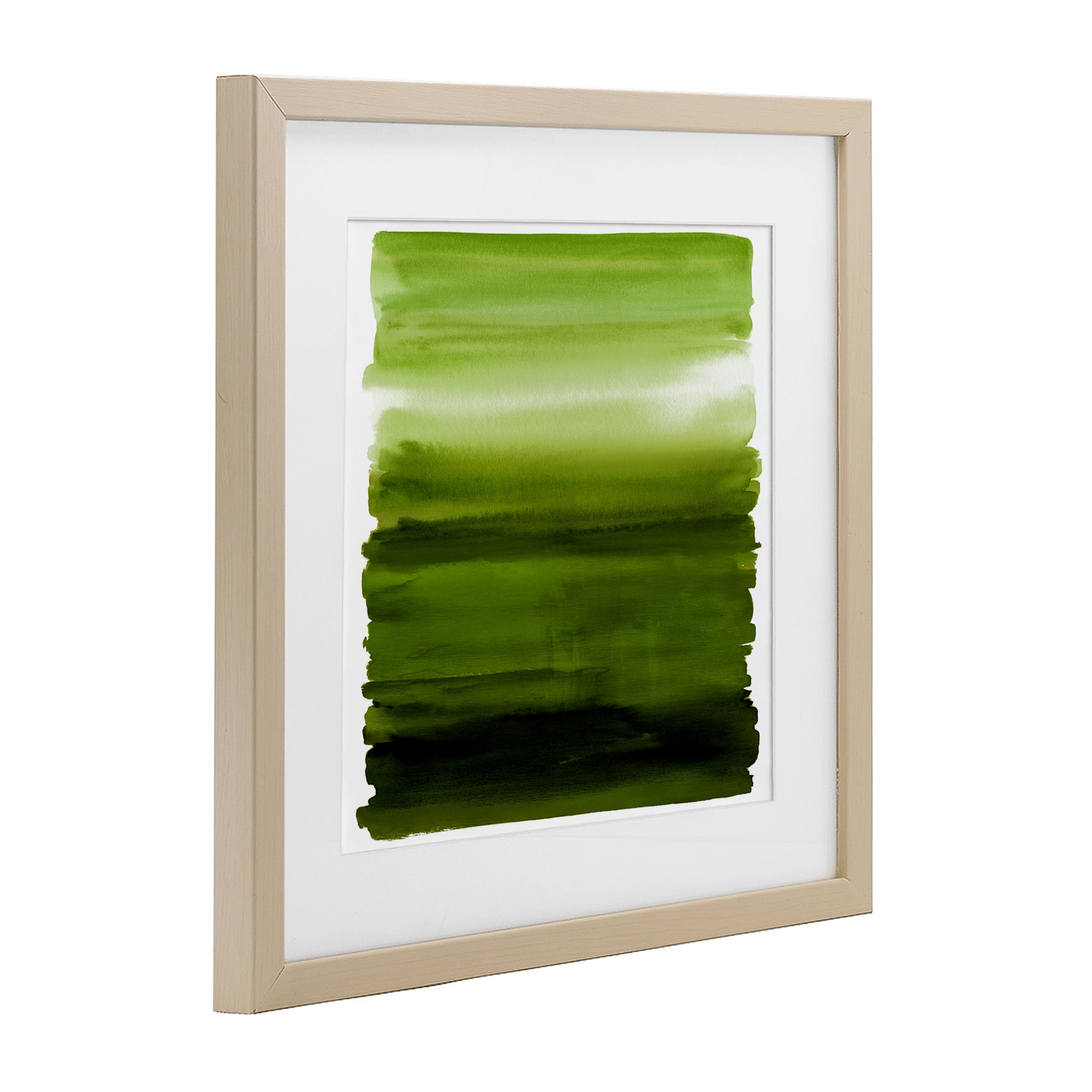 Stupell Industries Earthy Green Ombre Birch Framed Print Under Glass, design by Allie Corbin