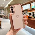 thumbnail image 6 of Samsung Galaxy S22 Plus 5G Case,Cute Plating Edge Love Hearts Pattern with Camera Lens Protection Phone Cover for Galaxy S22 Plus 6.6",Blue, 6 of 10