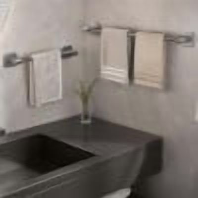 Toallero de pared resistente | Organizador de toallas de aluminio espacial para baño | Barra de toallas gris de 40 cm para decoración de baño
